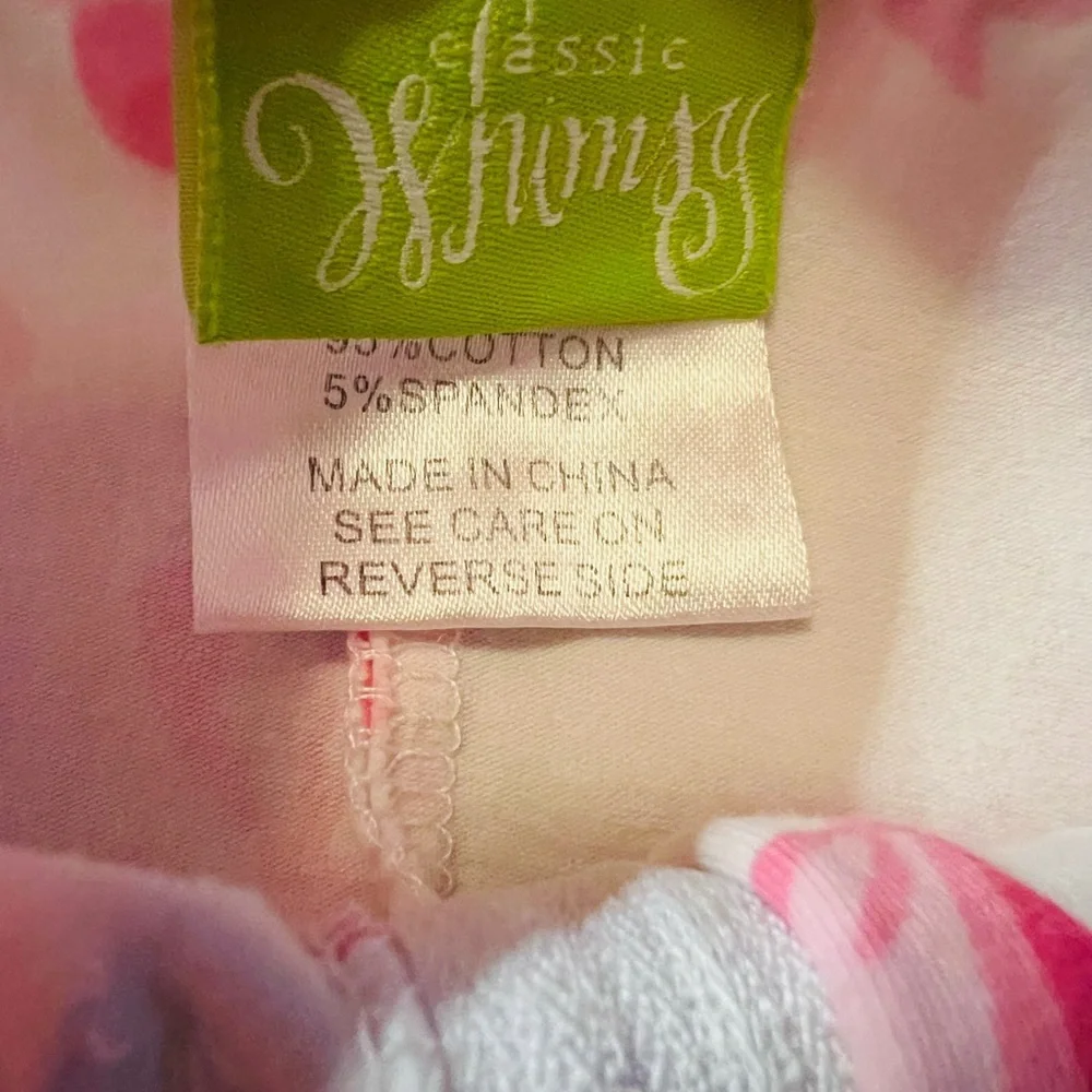 Classic Whimsy Pink Bow Print Footed One-Piece Size 6 Months